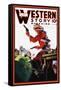 Western Story Magazine: The Card Game-null-Framed Stretched Canvas