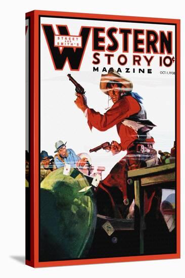 Western Story Magazine: The Card Game-null-Stretched Canvas