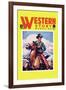 Western Story Magazine: The Cowboy's Hand-null-Framed Art Print