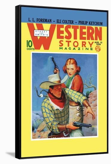 Western Story Magazine: They Ruled the West-null-Framed Stretched Canvas