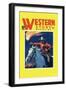 Western Story Magazine: under Fire-null-Framed Art Print