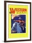 Western Story Magazine: under Fire-null-Framed Art Print