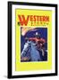 Western Story Magazine: under Fire-null-Framed Art Print