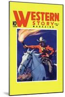 Western Story Magazine: under Fire-null-Mounted Art Print