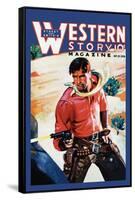 Western Story Magazine: Western Business-null-Framed Stretched Canvas