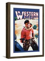 Western Story Magazine: Western Business-null-Framed Art Print