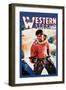 Western Story Magazine: Western Business-null-Framed Art Print