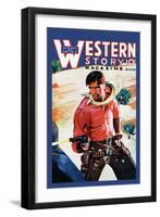 Western Story Magazine: Western Business-null-Framed Art Print