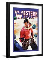 Western Story Magazine: Western Business-null-Framed Art Print