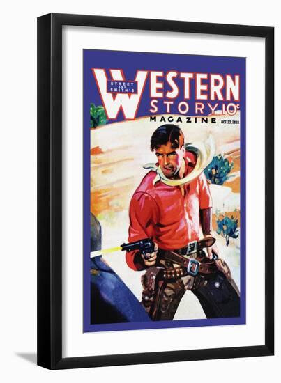 Western Story Magazine: Western Business-null-Framed Art Print