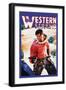 Western Story Magazine: Western Business-null-Framed Art Print