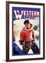 Western Story Magazine: Western Business-null-Framed Art Print