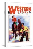 Western Story Magazine: Western Pair-null-Stretched Canvas