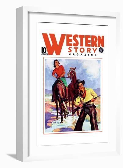 Western Story Magazine: Western Pair-null-Framed Art Print