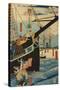 Western Traders at Yokohama Transporting Cargo and Passengers, 1861-Utagawa Sadahide-Stretched Canvas