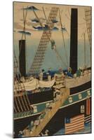 Western Traders Loading Cargo in Yokohama, 1861-Utagawa Sadahide-Mounted Giclee Print