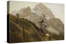 Western Trail, the Rockies-Albert Bierstadt-Stretched Canvas