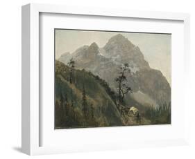 Western Trail, the Rockies-Albert Bierstadt-Framed Giclee Print