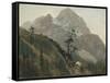 Western Trail, the Rockies-Albert Bierstadt-Framed Stretched Canvas