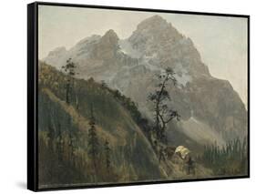 Western Trail, the Rockies-Albert Bierstadt-Framed Stretched Canvas