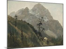 Western Trail, the Rockies-Albert Bierstadt-Mounted Giclee Print
