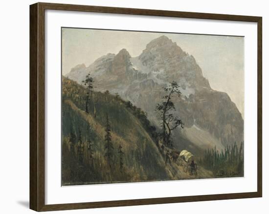 Western Trail, the Rockies-Albert Bierstadt-Framed Giclee Print