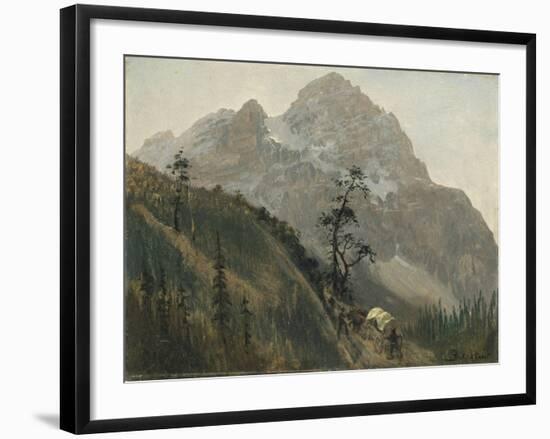 Western Trail, the Rockies-Albert Bierstadt-Framed Giclee Print