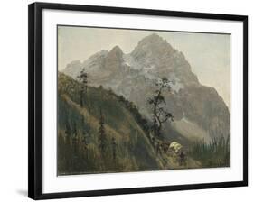 Western Trail, the Rockies-Albert Bierstadt-Framed Giclee Print