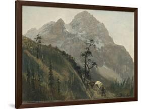 Western Trail, the Rockies-Albert Bierstadt-Framed Giclee Print