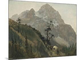 Western Trail, the Rockies-Albert Bierstadt-Mounted Giclee Print