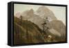 Western Trail, the Rockies-Albert Bierstadt-Framed Stretched Canvas