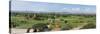 Western view of stupas and temples from top of Shwe San Taw temple, Bagan, Mandalay Region, Myanmar-null-Stretched Canvas