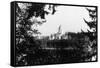 Western View of the Capitol Building - Olympia, WA-Lantern Press-Framed Stretched Canvas