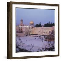 Western (Wailing) Wall and Golden Dome of the Dome of the Rock, Jerusalem, Israel, Middle East-Robert Harding-Framed Photographic Print