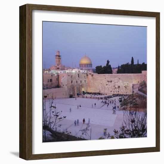 Western (Wailing) Wall and Golden Dome of the Dome of the Rock, Jerusalem, Israel, Middle East-Robert Harding-Framed Photographic Print