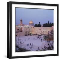 Western (Wailing) Wall and Golden Dome of the Dome of the Rock, Jerusalem, Israel, Middle East-Robert Harding-Framed Photographic Print