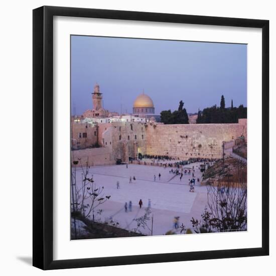 Western (Wailing) Wall and Golden Dome of the Dome of the Rock, Jerusalem, Israel, Middle East-Robert Harding-Framed Photographic Print