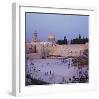 Western (Wailing) Wall and Golden Dome of the Dome of the Rock, Jerusalem, Israel, Middle East-Robert Harding-Framed Photographic Print