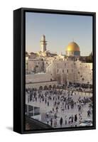 Western Wailing Wall, the Dome of the Rock and Omar Mosque, Old City, East Jerusalem-null-Framed Stretched Canvas