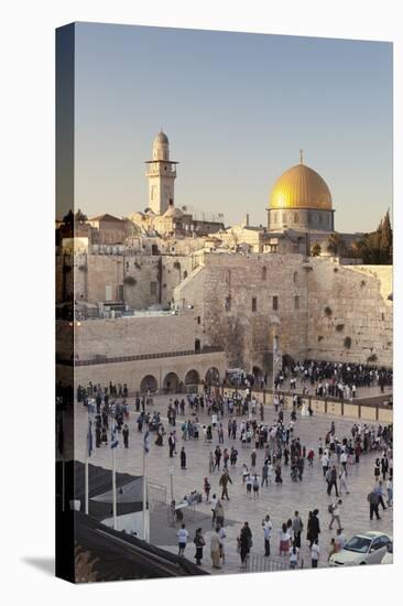 Western Wailing Wall, the Dome of the Rock and Omar Mosque, Old City, East Jerusalem-null-Stretched Canvas