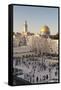 Western Wailing Wall, the Dome of the Rock and Omar Mosque, Old City, East Jerusalem-null-Framed Stretched Canvas