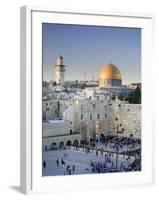 Western Wall and Dome of the Rock Mosque, Jerusalem, Israel-Michele Falzone-Framed Photographic Print
