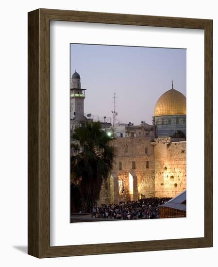 Western Wall, Dome of the Rock, Haram Ash-Sharif, Unesco World Heritage Site-Christian Kober-Framed Photographic Print