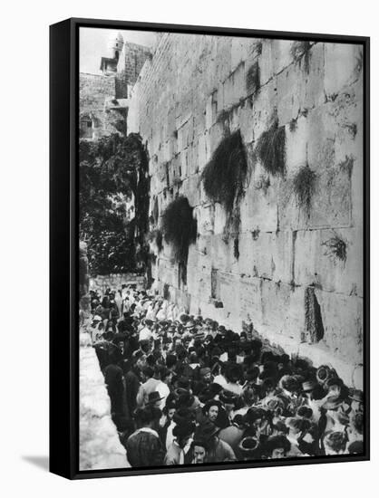 Western Wall of the Temple Mount, Jerusalem, 1937-Martin Hurlimann-Framed Stretched Canvas