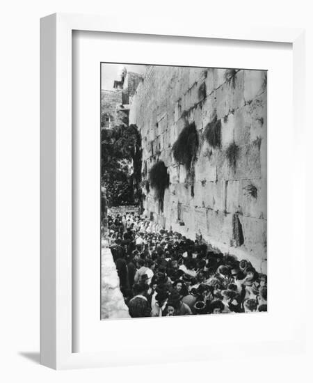 Western Wall of the Temple Mount, Jerusalem, 1937-Martin Hurlimann-Framed Giclee Print