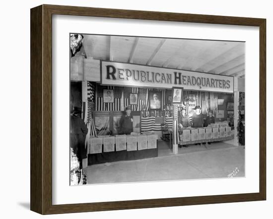 Western Washington Fair, Republican Headquarters Booth, October 6, 1923-Marvin Boland-Framed Giclee Print