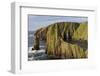 Westerwick, dramatic coastal views, red granite sea cliffs and stacks, Scotland-Eleanor Scriven-Framed Photographic Print