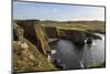 Westerwick, dramatic coastal views, red granite sea cliffs and stacks, Scotland-Eleanor Scriven-Mounted Photographic Print