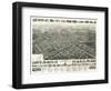 Westfield, New Jersey - Panoramic Map-Lantern Press-Framed Art Print