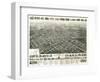 Westfield, New Jersey - Panoramic Map-Lantern Press-Framed Art Print